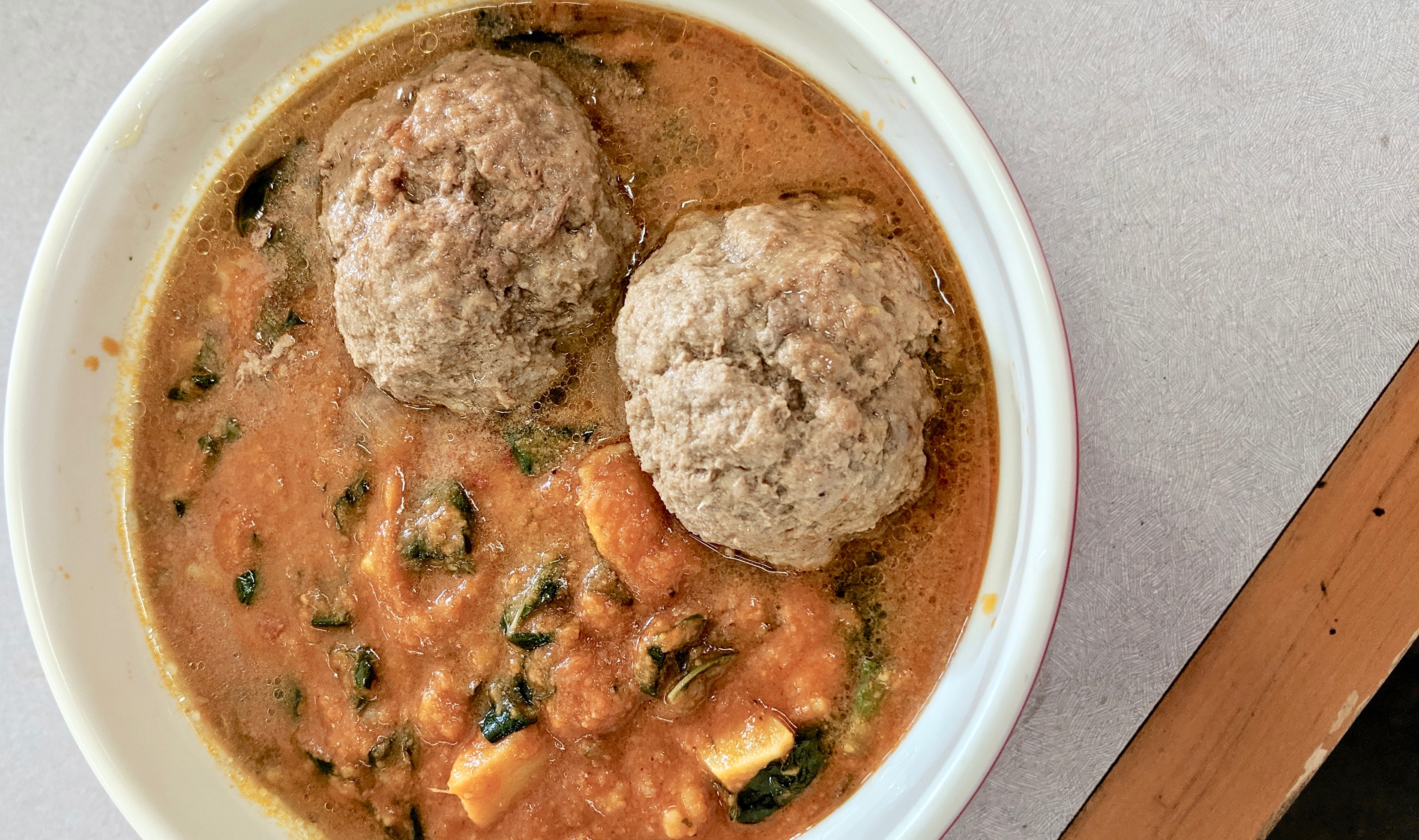 Benin- Turkey Meatballs in a Spicy Peanut Sauce